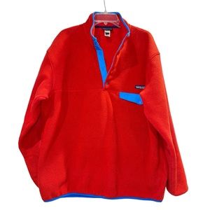 🔥 PATAGONIA synchilla reb blue pullover jacket men’s fleece pullover size large